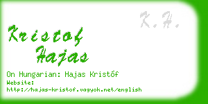 kristof hajas business card